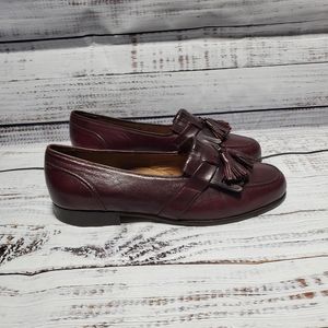 professor preppy aesthetic  made in Italy Loafers leather womans 9.5